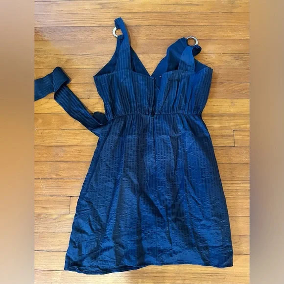 Selfie Leslie Navy Wrap-skirt Dress - Picture 4 of 6